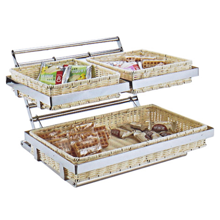 Beige Double Layer Three Basket Combination Hanger